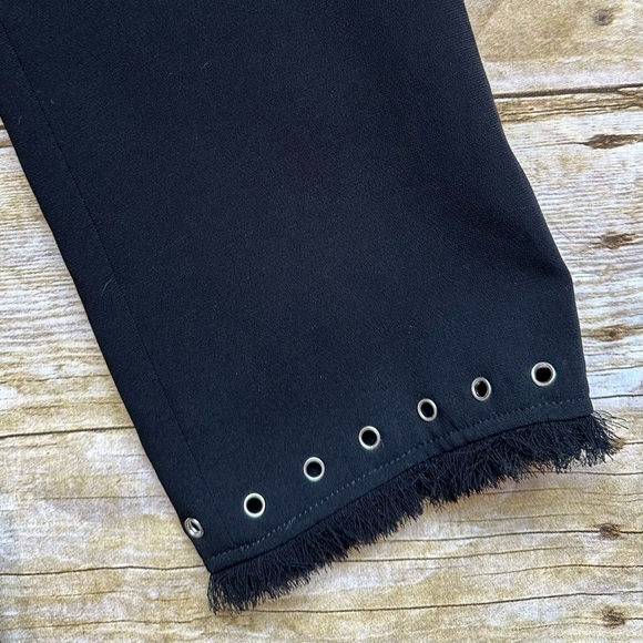 Elizabeth and James Grommet Studded V-Neck Fringe Hem Shift Dress - Picture 3 of 9